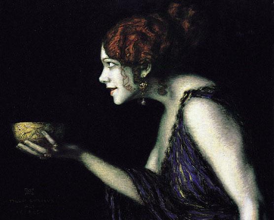 Existe-t-il une Lucy chez les sorcières ? Tilla Durieux en Circé, Franz von Stuck, 1913.
